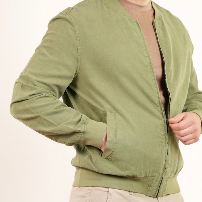 Bomber in cotone - Verde