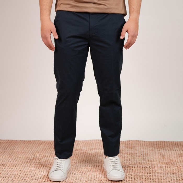 Pantalone in cotone chino - Blu