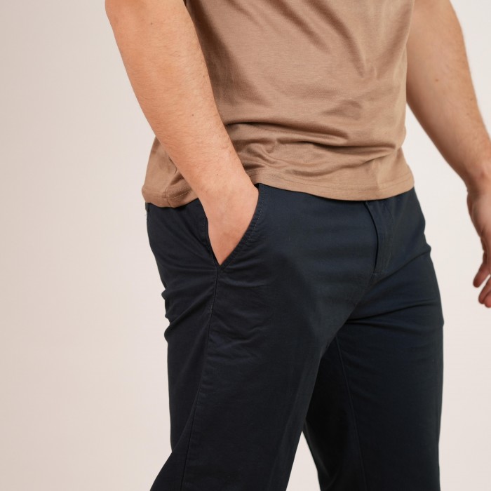 Pantalone in cotone chino - Blu
