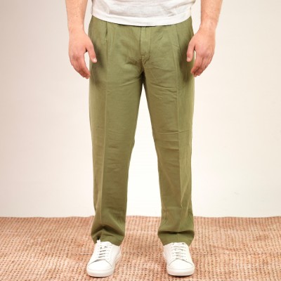 Pantalone chino in lino e...
