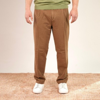 Pantalone chino in lino e...