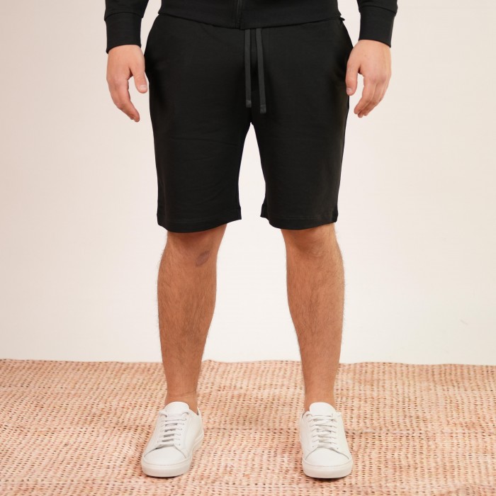 Bermuda in cotone - Nero