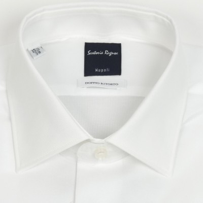 Camicia bianca doppio ritorto 2