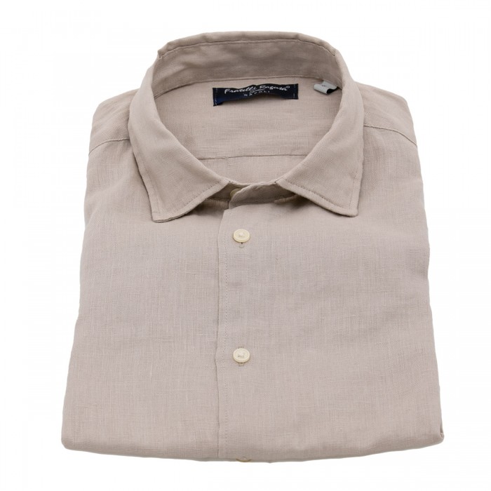 Camicia in lino beige