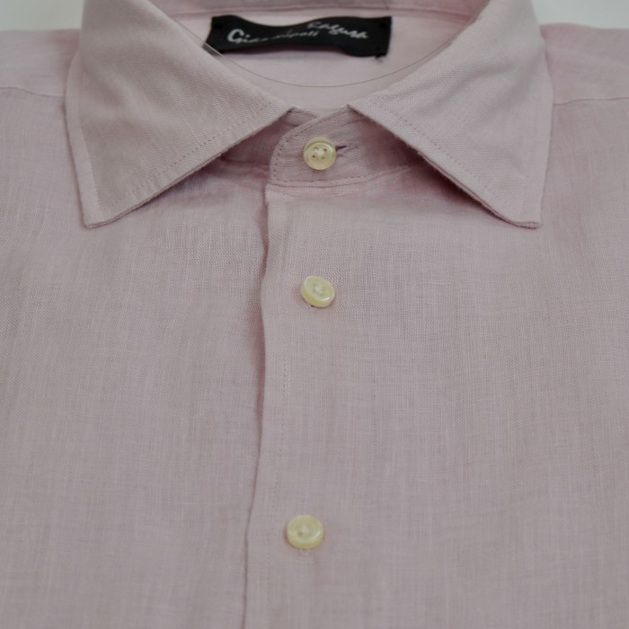 Camicia in lino rosa
