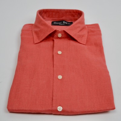 Camicia in lino rossa