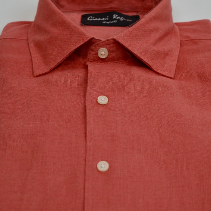 Camicia in lino rossa