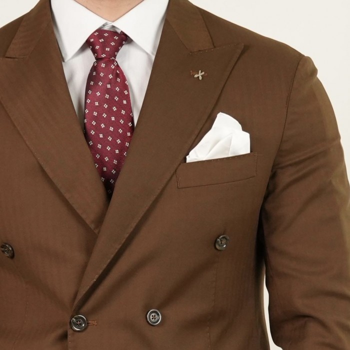 Abito doppio petto - spigato moro