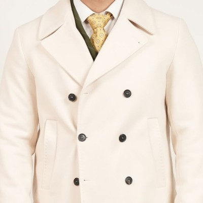 Cappotto doppio petto in lana - Bianco 2