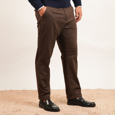 Pantalone in cotone chino - Marrone 2