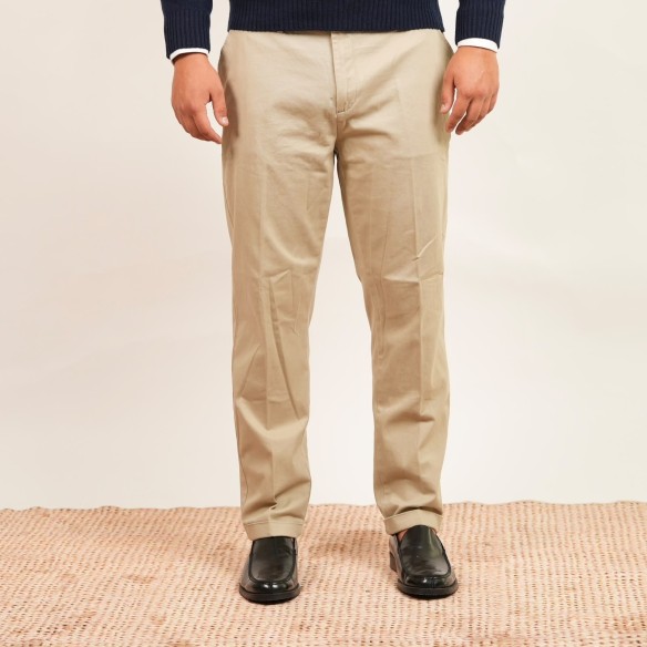Pantalone in cotone chino - Beige