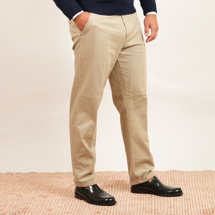 Pantalone in cotone chino - Beige