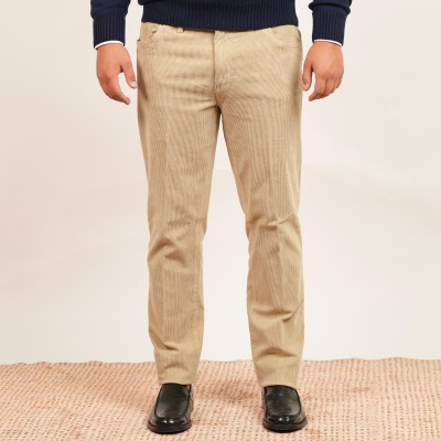 Pantalone 5 tasche velluto a coste - Beige