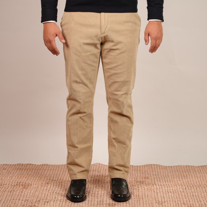 Pantalone velluto a coste - Panna