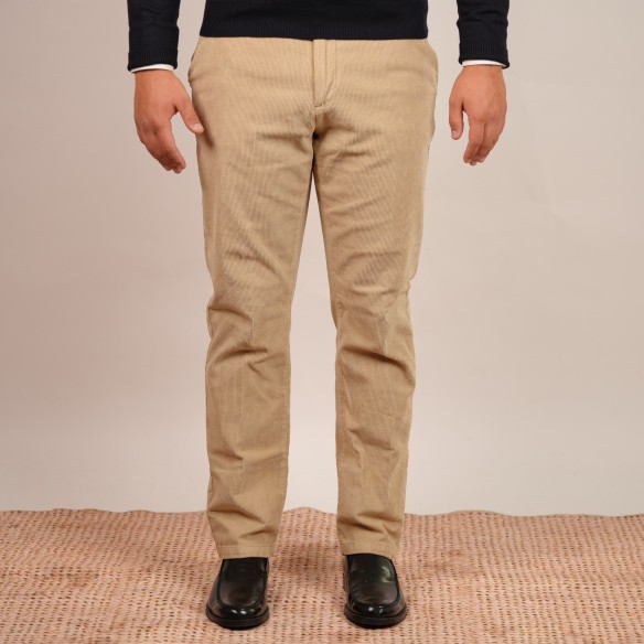 Pantalone velluto a coste - Panna