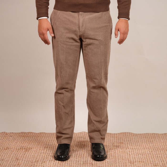 Pantalone velluto a coste - Fango