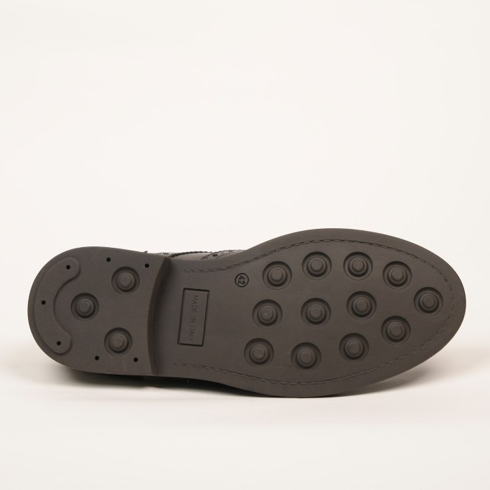 Scarpa Brouge allacciata abrasivata - Moro