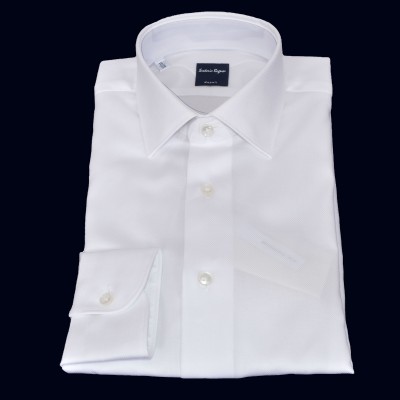 Camicia in cotone disegno Oxford bianca 6000