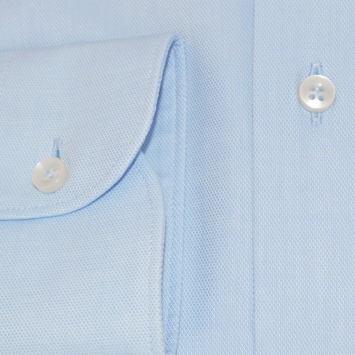 Camicia in cotone microtramatura celeste 8016